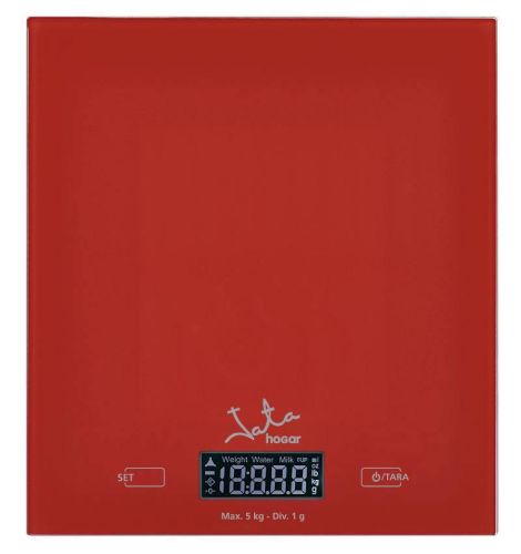 BALANZA JATA ELECTRÓNICA DE CRISTAL ROJA ALTA PRECISIÓN 729R