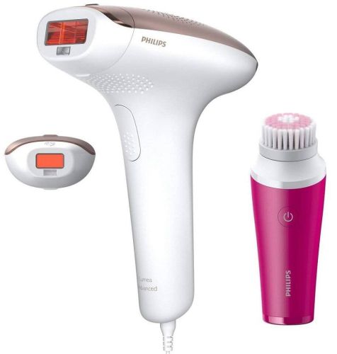 DEPILADORA PHILIPS LUZ PULSADA LUMEA CON 2 ACCESORIOS+ PERFILADOR BIKINI ADVANCED CABEZAL ROSA BRI924/00