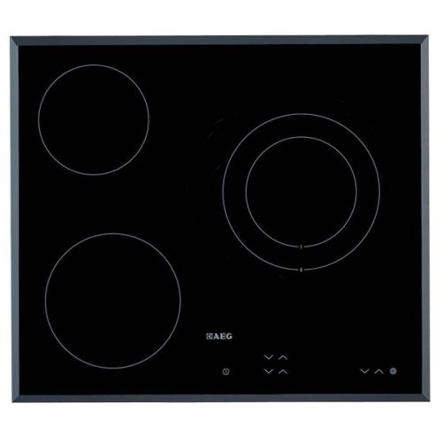 PLACA VITROCERAMICA AEG 3 FUEGOS BISELADA ZONA 27 CM HK623021FB