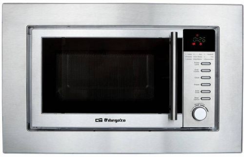 MICROONDAS ORBEGOZO 20L CON GRILL INOX ENCASTRABLE MARCO INCLUIDO MIG2025