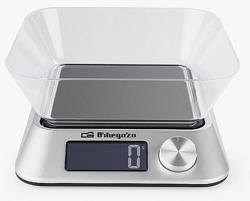 BALANZA ORBEGOZO COCINA CON BOL CRISTAL 1,5 L. MAX. 5 KG. PC1030