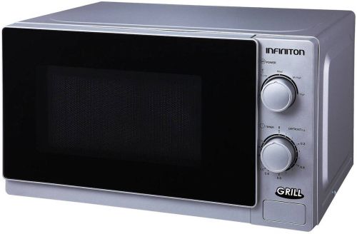 MICROONDAS INFINITON 20 LITROS 700W CON GRILL ACABADO EN PLATA MW1121A