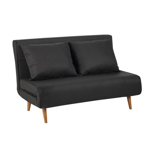 Sofa Cama Extensible Tapizado en Tela y Patas de Metal DENZO