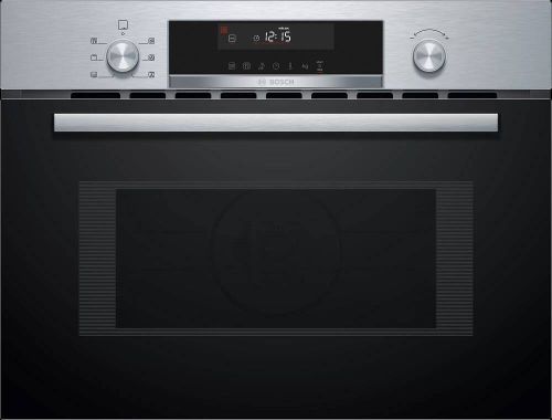 Horno Multifunción con Microondas 45 L Cristal Negro/Inox BOSCH CMA585GS0