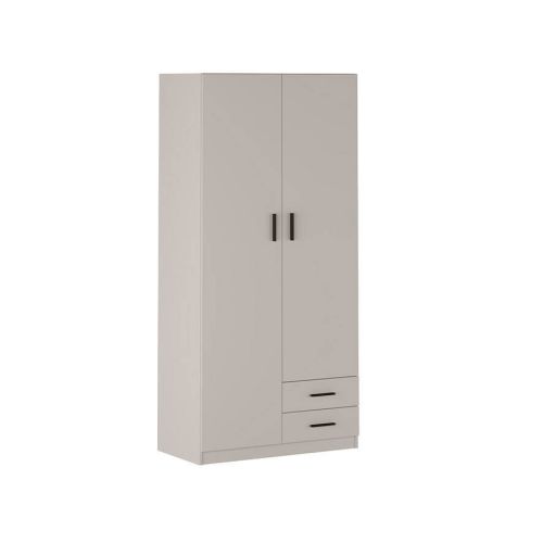 Armario de 2 Puertas y 2 Cajones 208 cm AURA