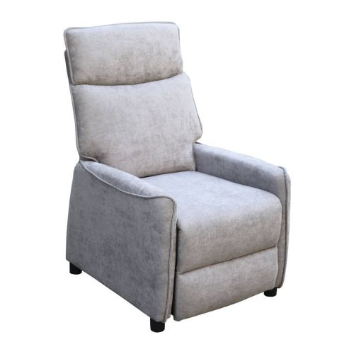 Sillón Relax Manual Tapizado en Tela Gris COMAN