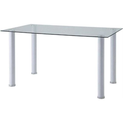 Mesa de Comedor Cristal-Metal Blanca LIDER MBLCRS0000006A