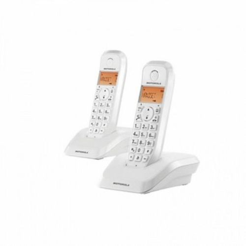 Pack de 2 Telefonos Inalambricos MOTOROLA S1202 DUO en color blanco