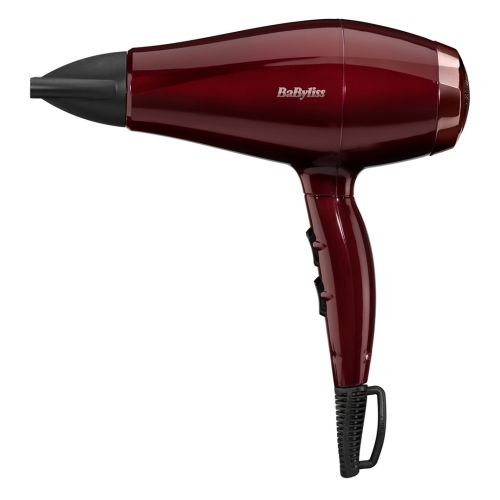 SECADOR BABYLISS 2000W MOTOR HTDC IONICO, 3 TEMP, 2 VEL. COLOR ROJO 5912PE