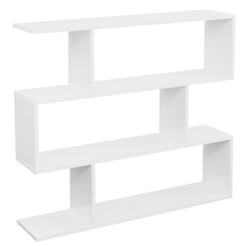 Estantería Asimétrica Baja de Melamina Color Blanco AURA