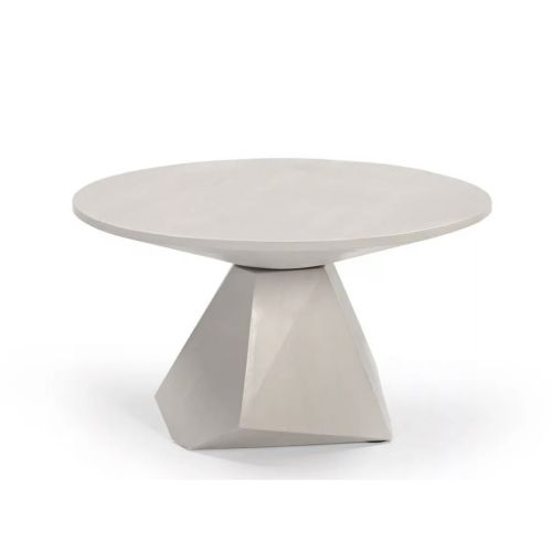Mesa de Centro de Madera de Mango Blanca MB-213346