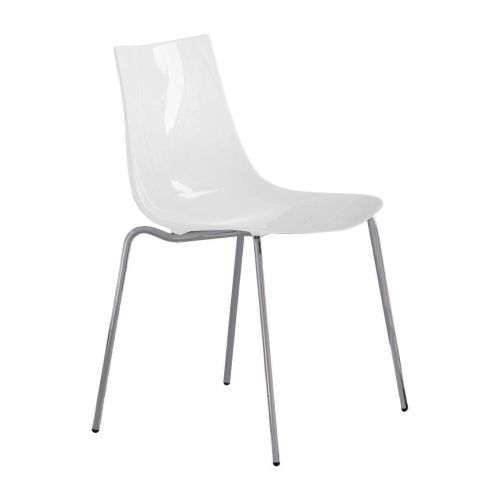 Silla de Cocina Apilable en Policarbonato Blanco YANKY