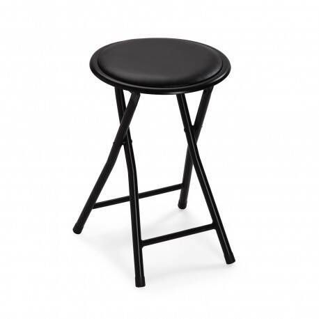 Taburete Plegable Metálico Negro TOBY 30 cm 22930014