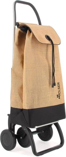 Carro de Compra Bolsa Mochila en Yute I-MAX BI 4 Natural-Negro IMX546