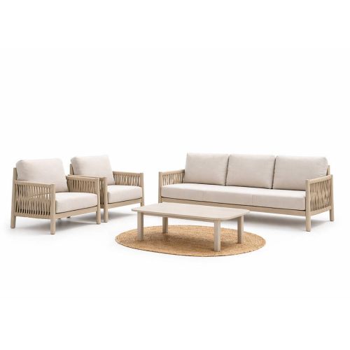 Conjunto de Jardín de Aluminio y Cuerda Beige EGIPTO