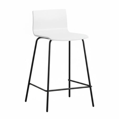 Taburete de Cocina Alto de Metal con Asiento Texturado LIRIO