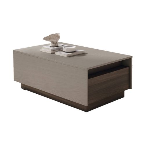 Mesa de Centro Elevable con 2 Cajones Melamina DRAWER ZÓCALO ND5055