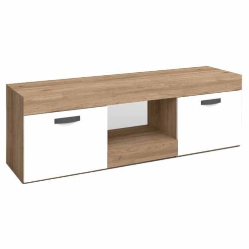 Mueble TV con 2 Puertas ARGOS 2 en Naturale/Blanco