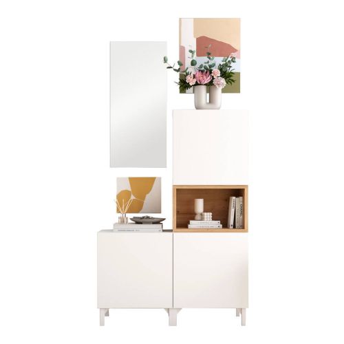 Recibidor 100 cm Acabado Artisan-Blanco Nº 231