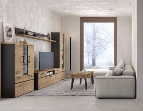 Composición de Salón 300 cm Acabado en Ébano y Artisan OTTO 101