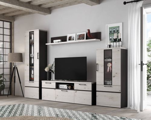 Composición de Salón 280 cm Acabado en Ébano y Albian OTTO 108