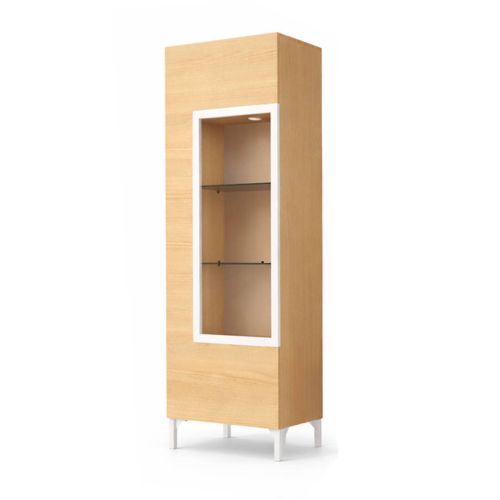 Vitrina de Salón con Puerta de Cristal Color Nuez NEO.4