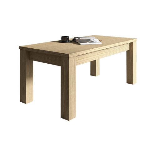 Mesa de Centro Elevable 100x50 cm con Patas Cuadradas Nuez M904