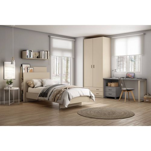 Dormitorio Juvenil LIDER GO 249 Acabado en Perla/Zinc