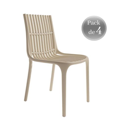 Juego de 4 Sillas de Comedor Apilables MILAN