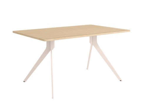 Mesa de Comedor Marfil Fija de 140 cm metal-Melamina ISEO