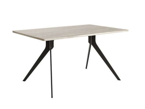 Mesa de Comedor Patas Negras Fija de 160 cm metal-Melamina ISEO