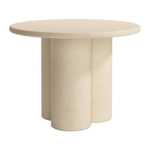 Mesa de Comedor Redonda en Microcemento Beige GAIA CNG120BE