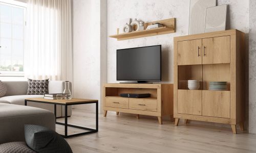 Composición de Salón MOON EVO en Acabado Roble Natural Nº 52