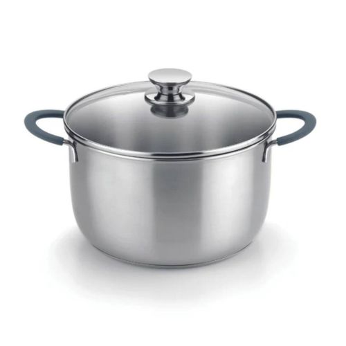 Olla BRA Master 20 cm Acero Inoxidable con Tapa de Vidrio A453953