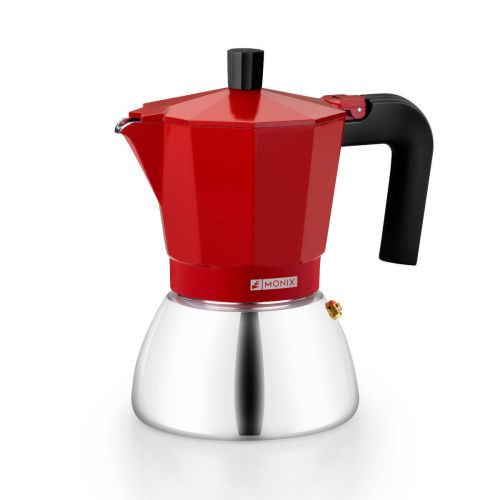 Cafetera Inducción 9 Tazas Roja MONIX M863109