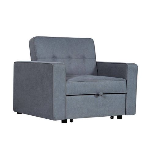 Sillón Cama Tapizado en Poliéster con Cama Extraíble IZAN