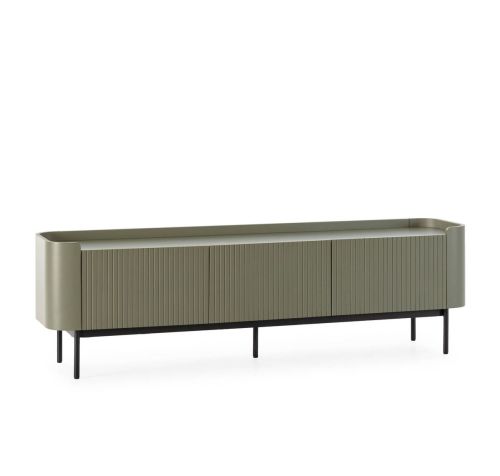 Mueble de TV Lacado con 4 Puertas y Patas de Acero WILLA
