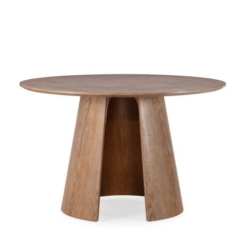 Mesa de Comedor Redonda en Chapa de Roble ZURI