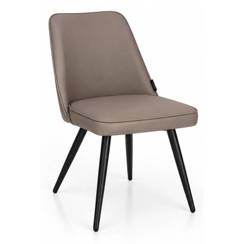 Silla de Comedor Tapizada con Patas de Acero Negro BIZNAGA