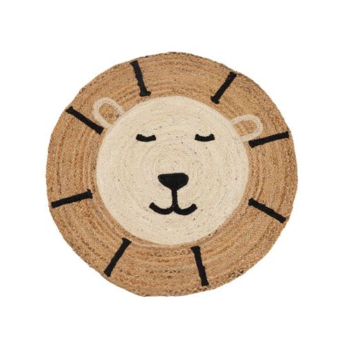 Alfombra Redonda de Yute color Natural Infantil 609334