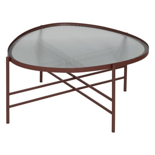 Mesa de Centro Moderna de Cristal y Metal Teja 611361