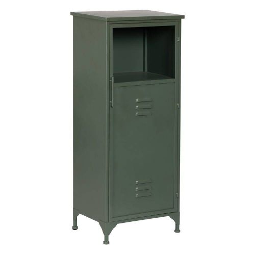 Mueble Auxiliar Verde Mental de Metal-Cristal 48x35x116 cm 611364