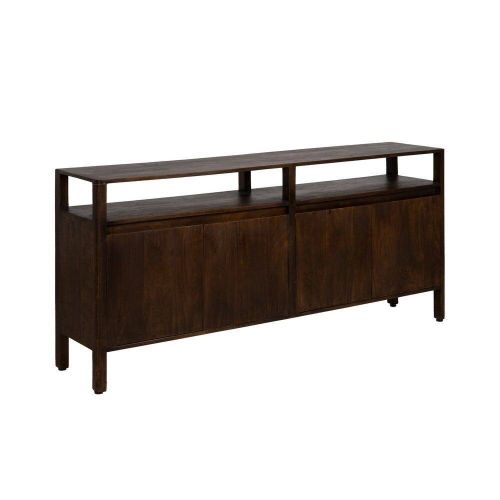 Aparador de 4 puertas en Madera de Mango Oscura 612859
