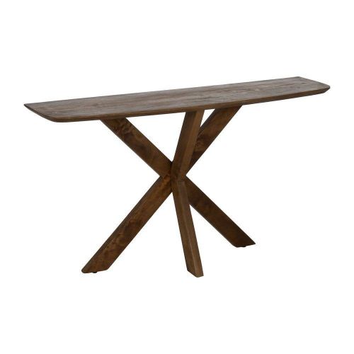Consola de madera de Mango Color Miel con Patas en Aspa 612837
