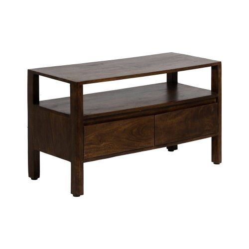 Mueble Bajo Marrón de Madera de Mango con 2 Puertas y 1 Hueco 97 cm 612861