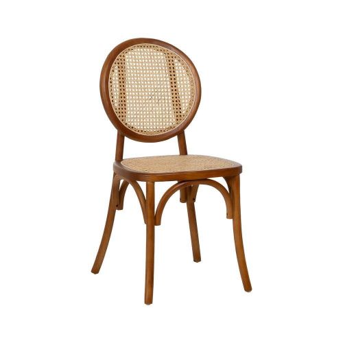 Silla Miel de Madera de Olmo con Respaldo Alto 44,5 cm 612650