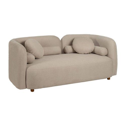 Sofá 2 Plazas Tejido-Madera 176 cm Color Beige 614157