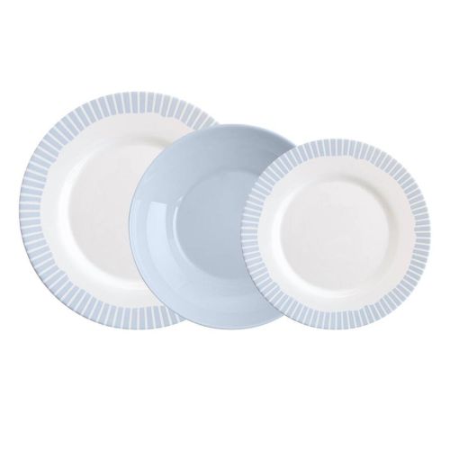 Vajilla de Vidrio Opal Azul 12 Piezas Luminarc ROMANTIC