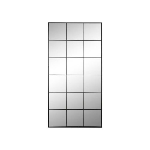 Espejo de Pared de Cristal y Hierro Negro de 90x180 cm ES-195699