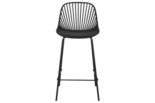 Taburete Alto de Color Negro con Respaldo MB-21140